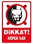 Dikkat Köpek Var Pıtbull Uyarı Levhası 25X35 cm Dekota 1