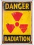 Retro Ahşap Levha " Danger Radıatıon" 25X35CM Mdf 1