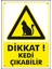 Uyarı ve Yönlendirme Levhaları " Dikkat Kedi Çıkabilir" 25X35 cm Metal 1