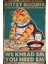 Ahşap Vintage Tablo " We Knead Em You Need Em" Ahşap Mdf 25X35 cm 1