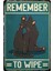 Ahşap Vintage Tablo " Remember To Wipe" Ahşap Mdf 25X35CM 1