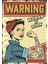 Ahşap Vintage Tablo " Caution! Woman At Work" Ahşap Mdf 25X35 1