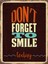 Ahşap Vintage Tablo " Dont Forget To Smile Today" Mdf 25X35CM 1