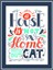 Ahşap Vintage Tablo " House Is Not Home Whitout Cat"ahşap Mdf 25X35CM 1