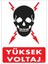 Uyari Levhalari ''yüksek Voltaj'' Pvc 25*35 1