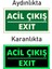 Fotolümen Fosforlu Acil Çıkış/exıt Yön Levhası 1