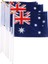 12 Adet El Sallama Beyaz Kutuplu Avustralya Bayrakları (Yurt Dışından) 1