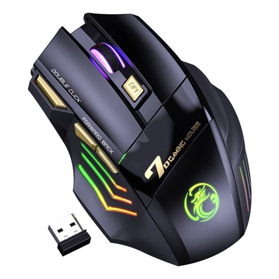 Valkyrie Imice Gw-X7 7 Tuşlu Sessiz 2.4g Wireless Bluetoothlu Şarj Edilebilir Kablosuz Gaming Mouse