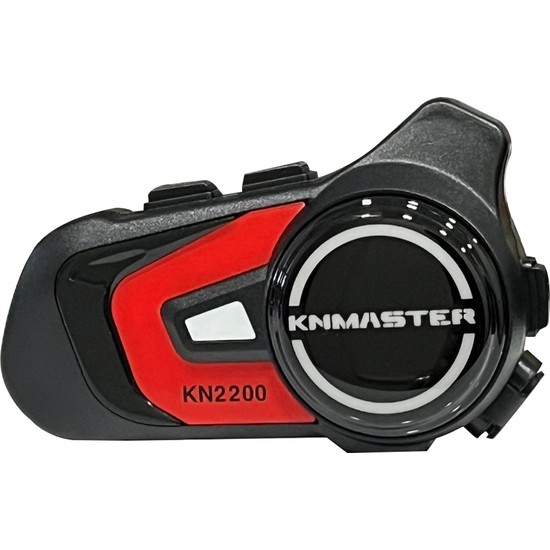 Knmaster KN2200 Motosiklet Kask Interkom Bluetooth Intercom Kulaklık Seti Kırmızı