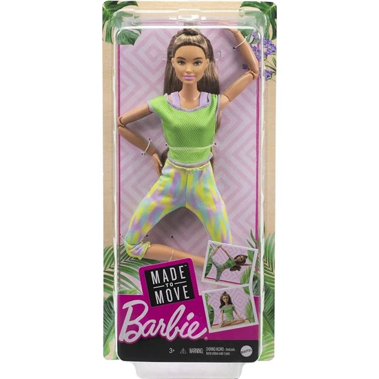 Barbie Sonsuz Hareket Bebeği Yeşil Taytlı GXF05