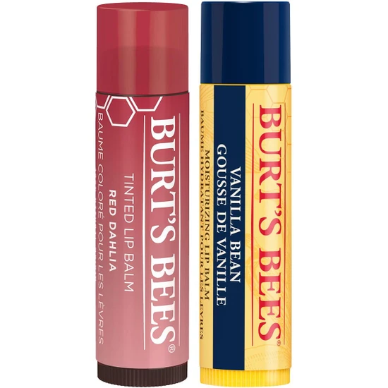 Burts Bees Renkli Dudak Bakım Kremi Vişne - Tinted Lip Balm Red Dahlia+Vanilla Lip Balm