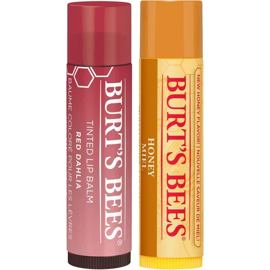Burts Bees Renkli Dudak Bakım Kremi Vişne - Tinted Lip Balm Red Dahlia+Honey Lip Balm
