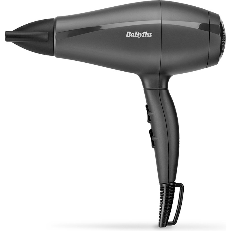 Babyliss 2000W İtalyan Motor 3 Isı 2 Hız Ayarlı Yoğunlaştırıcı Başlıklı Saç Kurutma Makinesi Gri 5910E