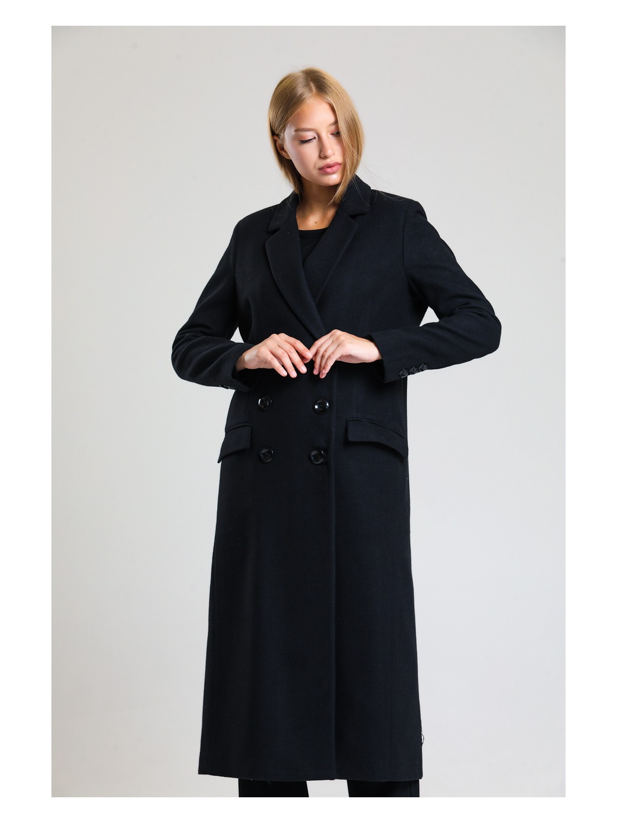 Sense Astarlı Desenli Uzun Kaban | KBN34176 - Görsel 7