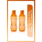 Tupperware Eco+ İçecek Termosu 750 ml Plastik Kolay Kapaklı 2'li Set Papaya Renk