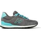 Hammer Jack 102 19250 G Peru Nubuk Deri Unisex Spor Ayakkabı Gri Turkuaz