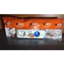 Viko Multilet 3'lü Grup Priz Topraklı Kablo 2 Mt