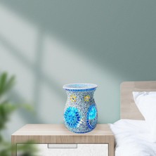 Yağ Brülörü Tealight Mum Tutucu Şamdan Difüzör Mavi