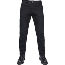 The Biker Jeans City PRO101 Black Korumalı Motosiklet Kot Pantolonu