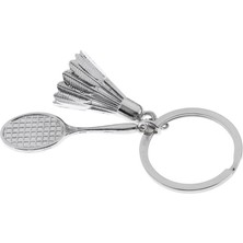 Wilkwe Badminton Raket - Raket ve Shuttlecock Keychain Keyasyon Kolye (Yurt Dışından)