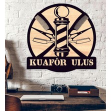 Hediyelikevi Kişiye Özel Kuaför Berber Temalı Ahşap Duvar Tablo