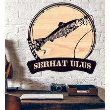 Hediyelikevi Kişiye Özel Usta Balıkçı Temalı Ahşap Duvar Tablo