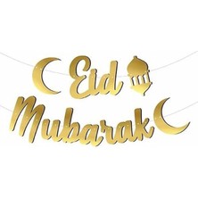 Çıtı Pıtı Store Kaligrafi Banner Eid Mubarak Gold