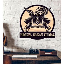 Hediyelikevi Kişiye Özel Asker Temalı Ahşap Duvar Tablo