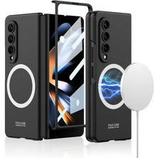 CoverZone Samsung Galaxy Z Fold 4 ile Uyumlu Kılıf Magsafe ile Uyumlu Wireless Şarj Özellikli Wonderful Kapak