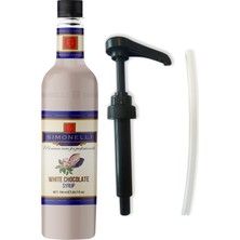 Simonelli Kahve Şurubu - Beyaz Çikolata - 70 ml + POMPA SIMONELLI