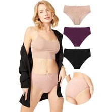 COTTONHILL Basic Klasik Pamuklu Geniş Kenarlı Bato Külot 3'lü Paket