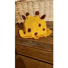 Handmade Zürafa Desenli Kadın Şapkası, %100 Pamuk