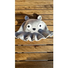 Handmade Totoro Desenli Kadın Şapkası, %100 Pamuk