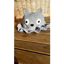 Handmade Totoro Desenli Kadın Şapkası, %100 Pamuk