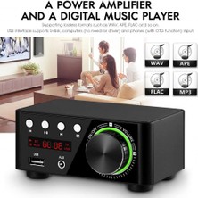 Nanlly Güçlü Mini 100W Bluetooth 5.0 Güç Amplifikatörü 2.0 Kanal Siyah (Yurt Dışından)