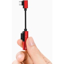 Nanlly Pixel 2/3/4 Xl Kırmızı Için Aux Stereo Kulaklıklar Için Pd Kulaklık Adaptörü (Yurt Dışından)