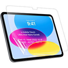 Z-Mobile Apple Ipad 10. Nesil 2022 10.9" Uyumlu Ekran Koruyucu Kırılmaz Nano Flexible Esnek