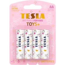 Tesla Toys+ Serisi Girl AA Alkalin Pil (Kalem Pil) Geleceğin Pilleri