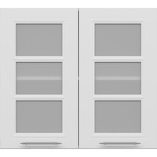 Minar Mutfak Modül Üst 2DK1R 80CM Dolap Byz Cam Mebran C Byz