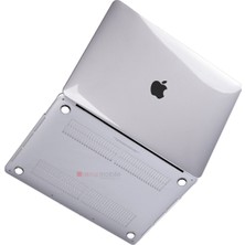 AktarMobile MacBook Air 13 M1 2021 Kılıf Koruyucu Kapak 13.3" A2337 Uyumlu Şeffaf Parlak Tasarım Hava Kanallı