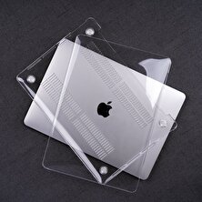 AktarMobile MacBook Air 13 M1 2021 Kılıf Koruyucu Kapak 13.3" A2337 Uyumlu Şeffaf Parlak Tasarım Hava Kanallı