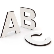Artikel Beyaz Ahşap  Harfler-1 41 Adet Beyaz Ahşap Harf Alfabe SETI-0460