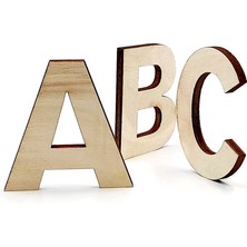 Artikel Ahşap Harfler-1 41 Adet Ahşap Harf Alfabe Seti -0455