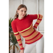 Jerusalema Kadın Tüylü Sakallı Ipli Triko Kazak