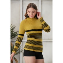 Jerusalema Kadın Tüylü Sakallı Ipli Triko Kazak