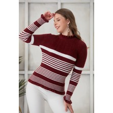 Jerusalema Kadın Tüylü Sakallı Ipli Triko Kazak