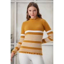 Jerusalema Kadın Tüylü Sakallı Ipli Triko Kazak