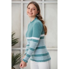 Jerusalema Kadın Tüylü Sakallı Ipli Triko Kazak