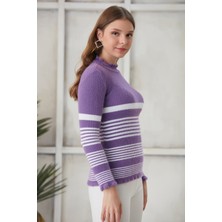 Jerusalema Kadın Tüylü Sakallı Ipli Triko Kazak