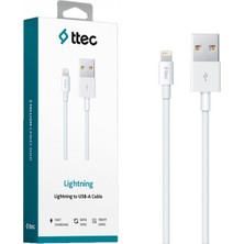 Ttec Lightning 2A USB 1m iPhone Kopmaz Hızlı Şarj ve Senkronizasyon Data Kablosu